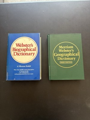 Merriam-Webster Biographical & Geographical Dictionaries 3rd Ed 2 Vol HC