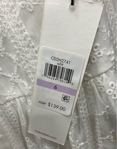 NWT Calvin Klein Women 6 Ivory Dress - Picture 2 of 5