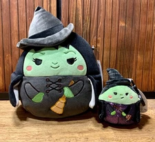 Squishmallows 2pc SET Wicked Witch 9” Elphaba 3” Keychain Wizard of Oz Witchcore