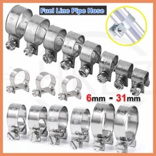 Stainless Steel Mini Hose Clip Clamps Fuel Line Pipe Silicone Rubber Exhaust
