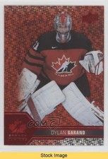 2022 Team Canada Juniors Red Champagne Foilboard Dylan Garand #17 READ 2p1