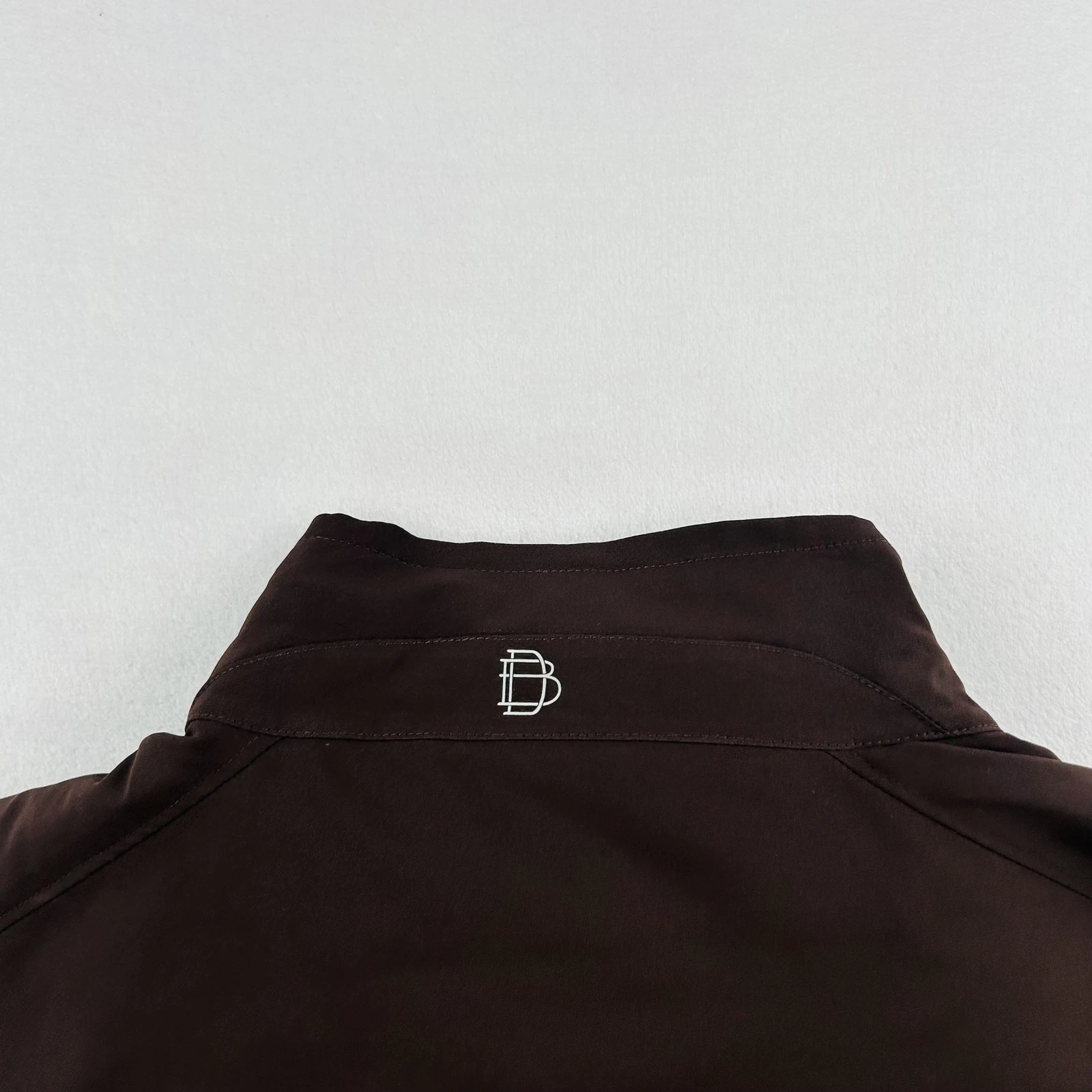 B. Draddy Vest Mens Large Brown Lawrence Goose Down Puffer Golf Full Zip NEW! image 15