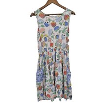 Matilda Jane In Full Bloom Dress Floral Sleeveless Buttons Artsy Spring Cottage