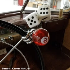 Translucent Red 8 Ball Billiard Suicide Brody Steering Wheel Knob Metal Flake V8