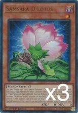 3X Yugioh Samsara D Lotus MP25-EN152 Ultra Rare 1st Edition NM
