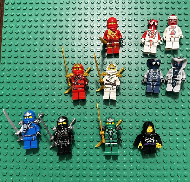 LEGO NINJAGO ZX/DX Ninja Minifigure Lot w/ Weapons & Accessories, Ages 4+
