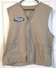 Tan Beige WALMART Sporting Goods Dept Uniform Vest  Always Low Prices XL