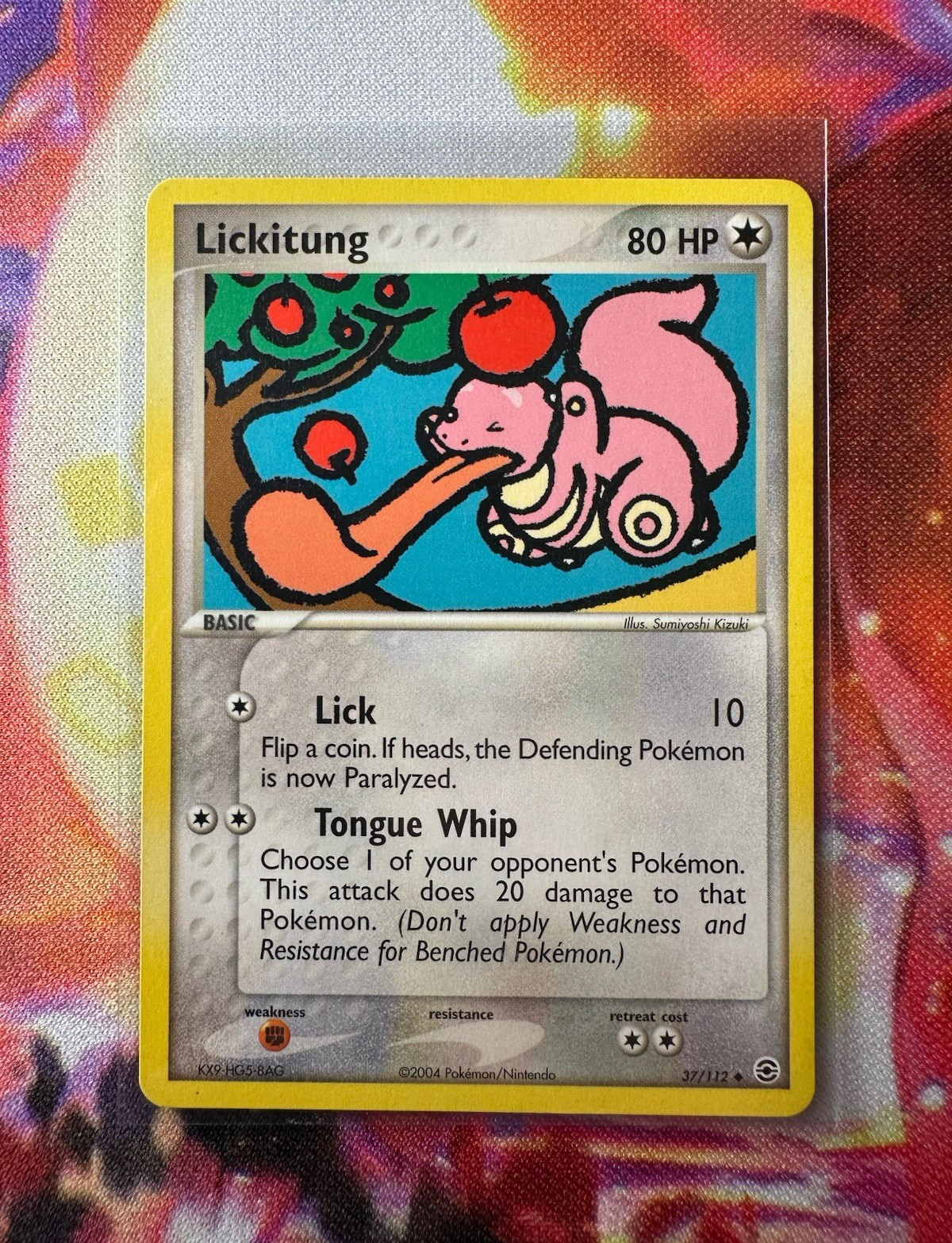 Pokemon TCG Lickitung EX FireRed & LeafGreen 37/112 Uncommon NM