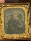 6th Plate Civil War Confederate Tintype Rebels With A Remington In CS Uniform