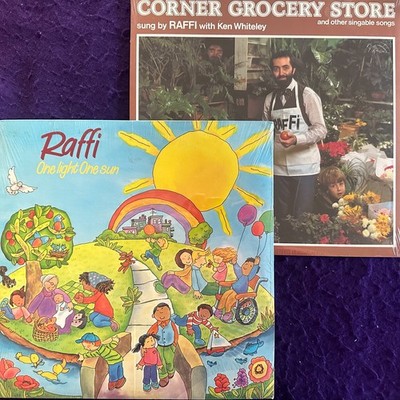 2x Sealed Lot RAFFI One Light One Sun PROMO / The Corner Grocery Store 2LP MINT