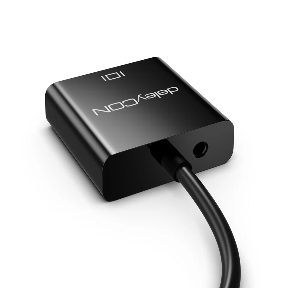 deleyCON HDMI zu VGA Konverter Wandler Adapter HDMI auf VGA + 3,5mm Audio Klinke - Bild 2 von 4