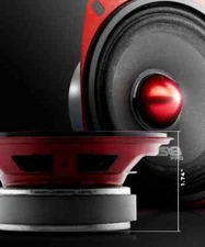 Pair DS18 PRO-X4.4BMSL 4" Car Speaker Shallow Slim Mid Range Bullet 400 W 4 Ohm