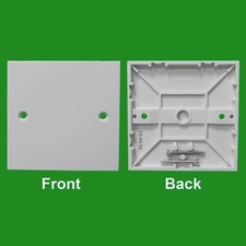 1x White 1 Gang Single Wall Blanking Plate Electric Socket Cover with Screws