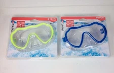 Dolfino YOUTH Swim Mask Blue Or Yellow Frame LatexFree, Wide View, Adjustable 7+