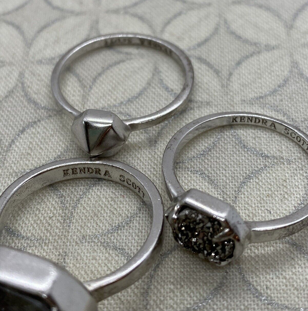 Kendra Scott Mariam Stackable Ring Set Silver ton… - image 7