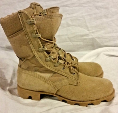 MENS ALTAMA HOT WEATHER DESERT TAN COMBAT 5.5 1/2 WIDE MILITARY BOOTS - 第 10/12 張圖片