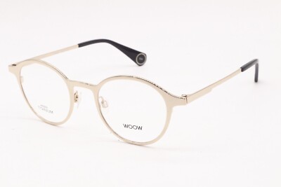 NEW WOOW OPTICAL DEJA VU 2 COL 901 BLK GOLD AUTHENTIC DESIGNER EYEGLASSES 47-22