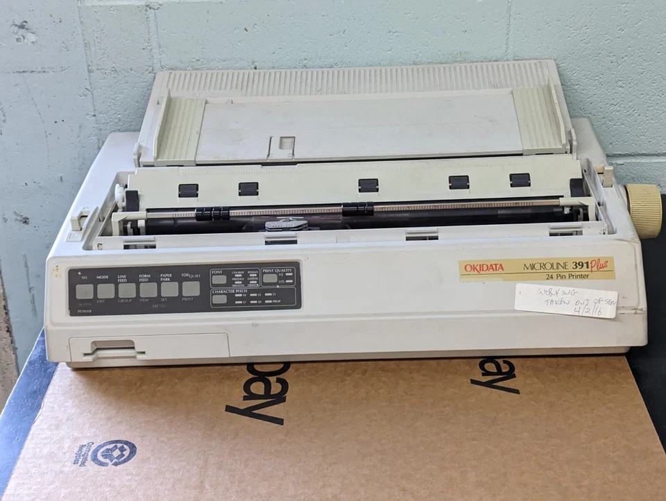 Okidata Microline 391 Plus 24 Pin Dot Matrix Printer - Image 4 of 4