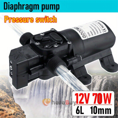12V/24V Water Pump 130PSI Self Priming Diaphragm High Pressure Automatic Switch
