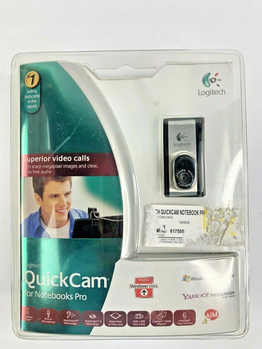 Logitech QuickCam for Notebook Pro WebCam w/ Microphone  Clip-On