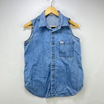 Vintage 90s Guess Made in USA Denim Vest Womens Large