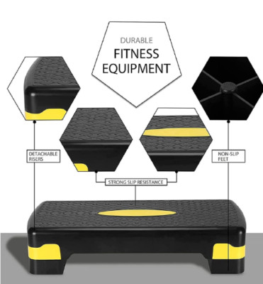 Aerobic Übung Schritt langlebig verstellbar Fitness 2 Ebenen Stepper Heimausrüstung