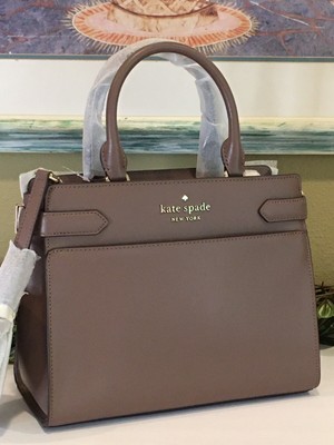 kate spade staci medium satchel black