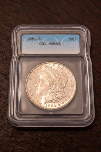 1881-S Morgan Silver Dollar $1 ICG MS65 Brilliant Uncirculated BU San Francisco