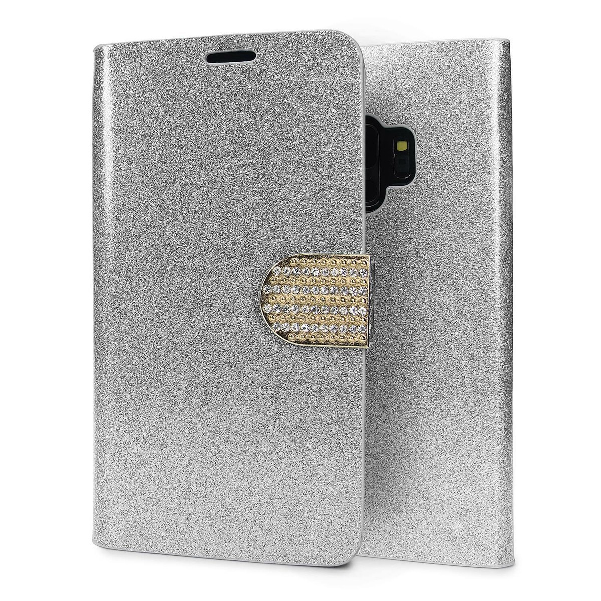 Coque Portefeuille Urcover Strass Bling – Paillettes Et Diamants, Compatible Plusieurs Smartphones