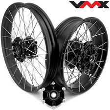 for Yamaha Tenere 700 2019-2025 VMX 2.15*21/4.25*18 Tubeless Wheels Black Hub
