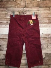 NWT GYMBOREE GIRLS 4T 4 YEARS CORDUROY PANTS CROPPED PRIMROSE PEEKING PUPPY DOG