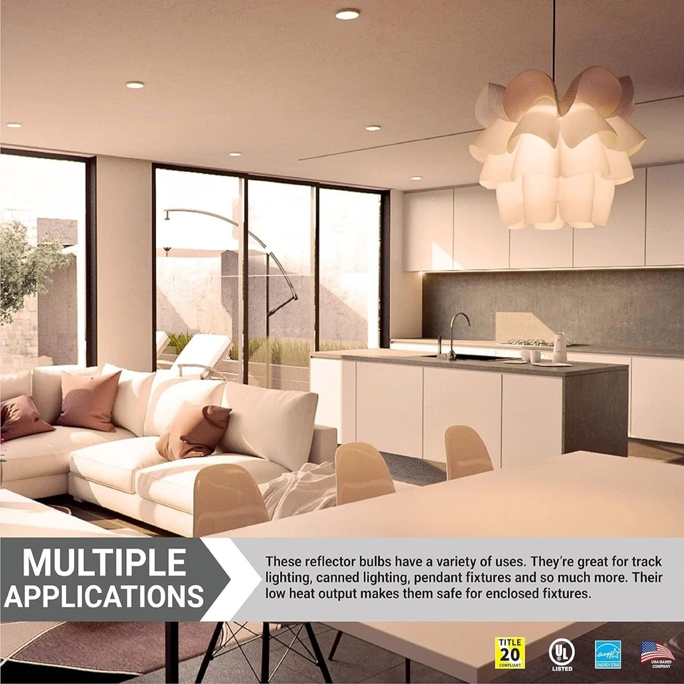 Diodesy 4PK BR30 LED Reflector Light Bulb Indoor Light 11W 65W, 5000K 920LM, E26 - Image 4 of 4