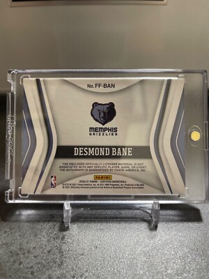 その他 CERTIFIED Desmond Bane RC autograph Desmond Bane Auto Rookie Autograph RC Patch 2020--21 Panini