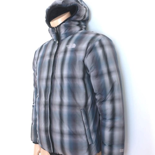 The North Face Boys 550 Reversible Down Jacket Plaid & Black Size Extra Large - Picture 14 of 21