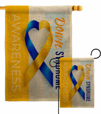Down Syndrome Awareness Garden Flag Support Decorative Gift Yard House Banner