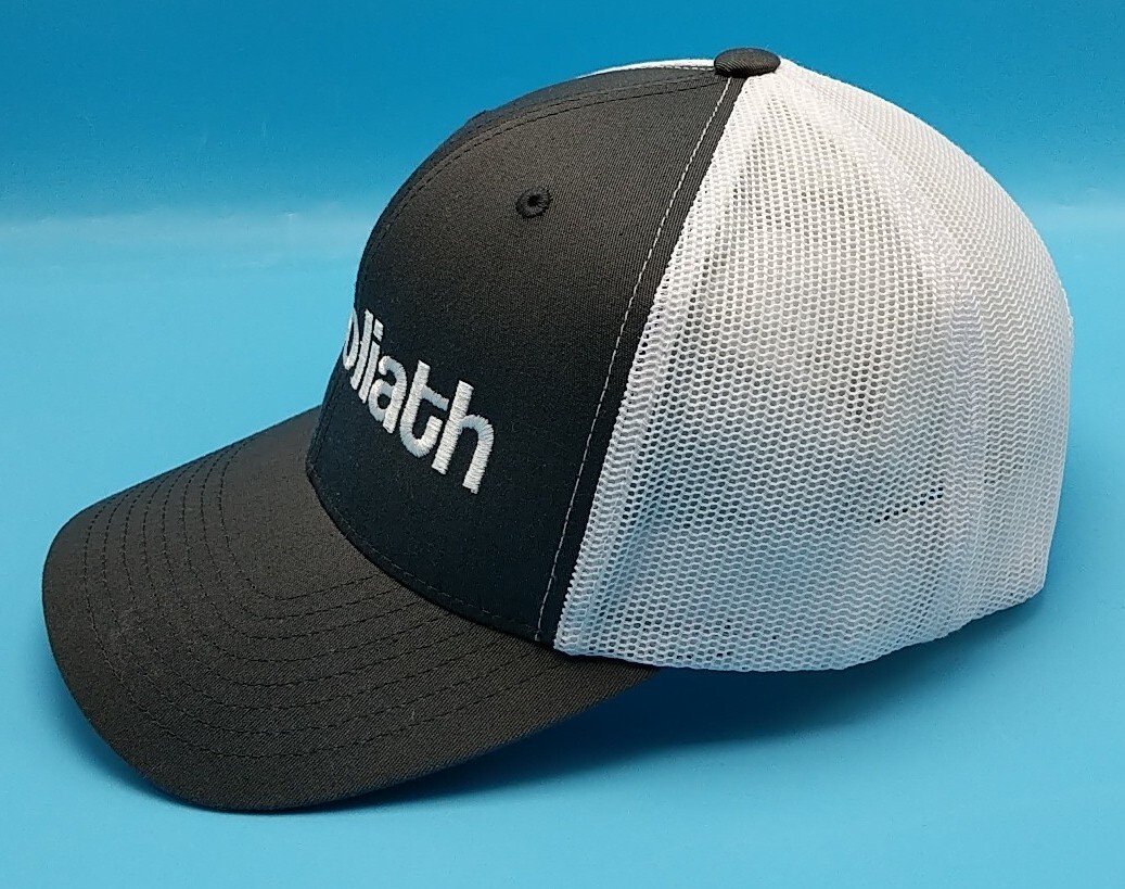 GOLIATH hat gray adjustable snapback cap mesh back - image 3