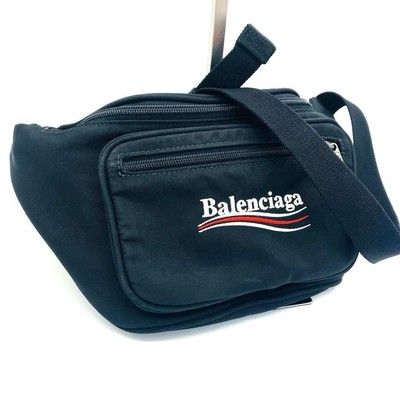BALENCIAGA Explorer Belt Bag in Nylon with Embroidered Logo in 