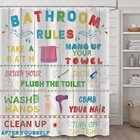 New ListingKids Shower Curtain Funny Quotes Colorful Shower Curtains for Bathroom DecorW.
