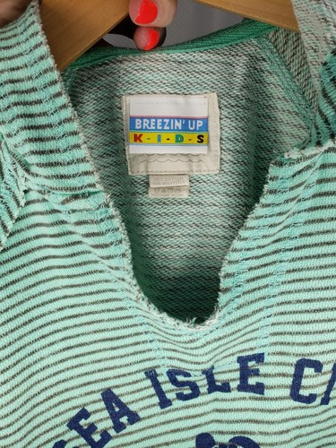 BREEZING UP KIDS HOODED SWEATSHIRT SEA ISLE CITY NEW JERSEY GREEN MEDIUM M - Picture 3 of 5