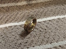 Indiana Handcrafted Washington Quarters coin ring, size 6 1/2  2002 