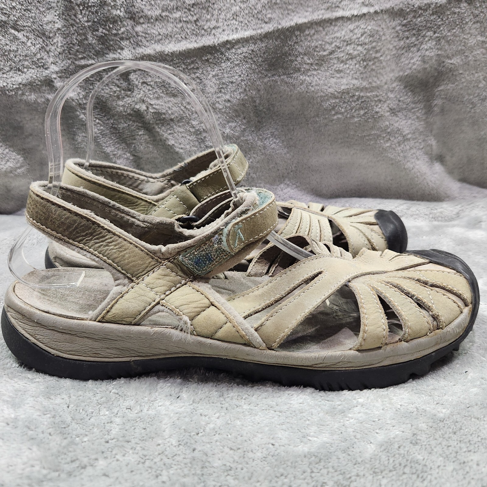 Scarpe Keen donna 9 5 25 4 cm sandali marroni cinturino gancio e passante cinturino alla caviglia escursionismo