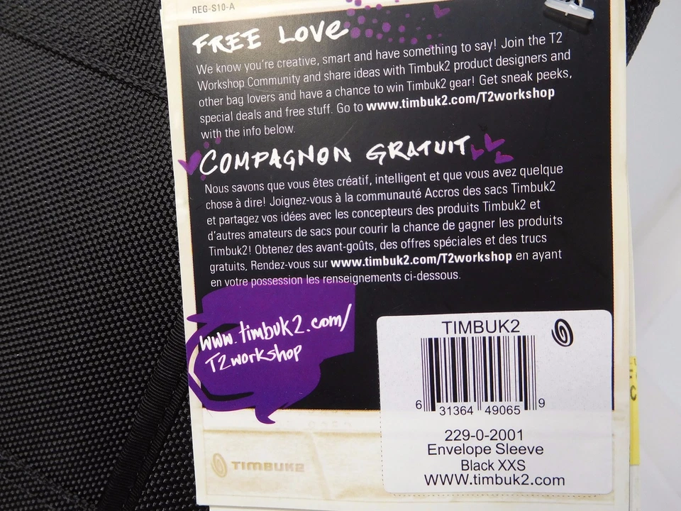 TIMBUK2 ENVELOPE SLEEVE CASE Black XXS 5.5" x 8" Kindle / iPad Mini /Tablet NEW - Image 4 of 4