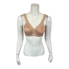 Breezies Women's Wild Rose Seamless Wirefree Support Bra Warm Beige Size 38DD
