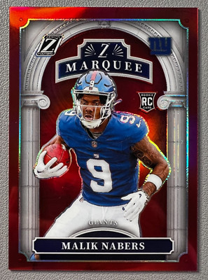 Malik Nabers 2024 Panini Zenith Football Rookie RC Marquee Red #6 Giants /49