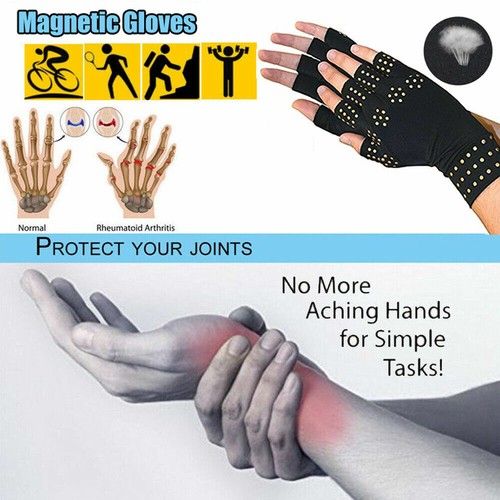 Copper Arthritis Compression Gloves Hand Support Joint Pain Relief for Men Women - 第 2/12 張圖片