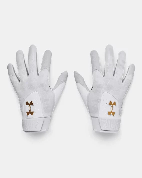 Under Armour Bryce Harper Youth Small Baseball Batting Gloves White
