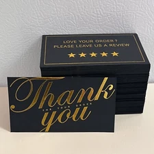 200 Thank You For Your Order Cards for Small Business Package Insert 3.5" X 2"