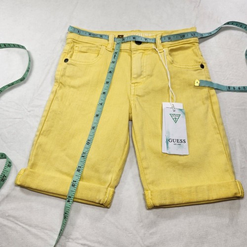 Guess Boys Shorts Size 6 Bright Yellow Cuffed Smart Organic Cotton (20) - Picture 9 of 9