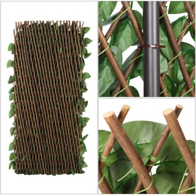 Weidenmatte mit Kabelbindern Weiden Sichtschutz Matte Weide Zaun Blätterzaun