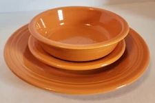 Fiestaware Orange Dinner Plate Salad Plate Bowl Set